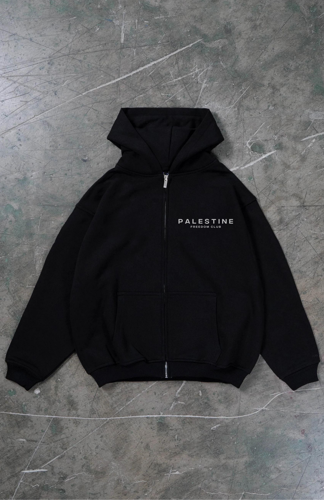 PALESTINE FREEDOM CLUB Oversized Zipper Hoodie