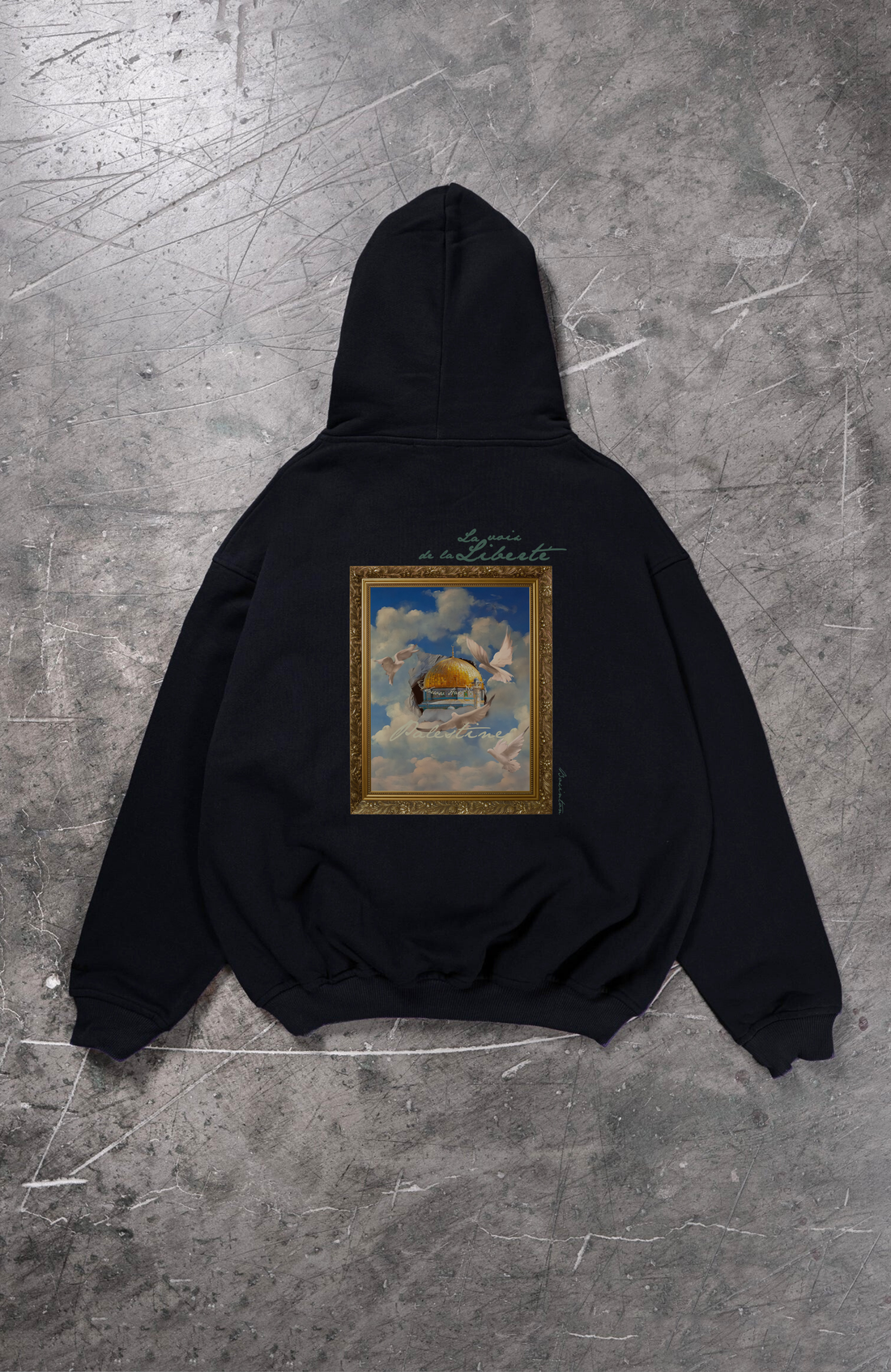 LA VOIX DE LA LIBERTE Oversized Zipper Hoodie