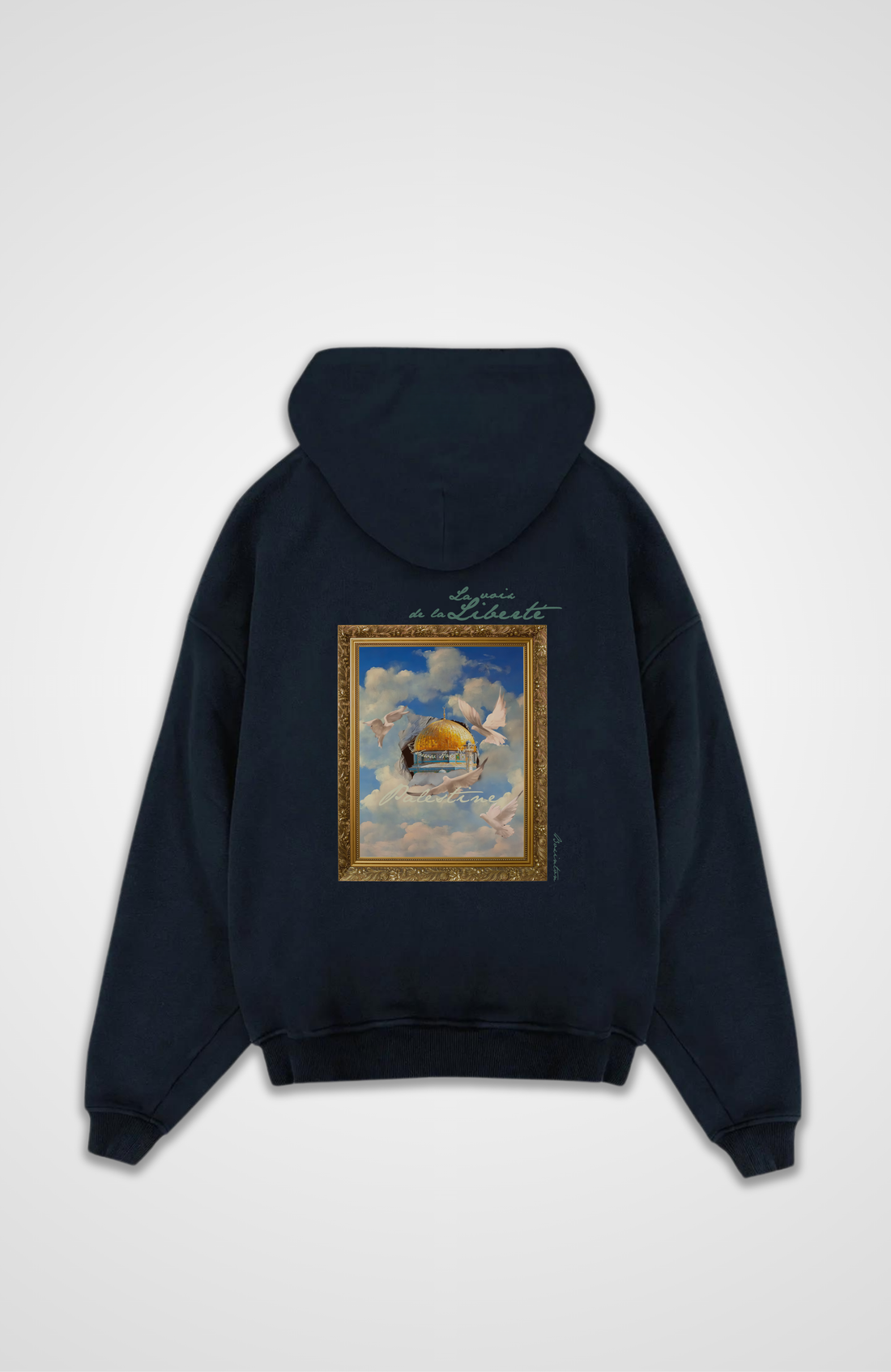 LA VOIX DE LA LIBERTE Oversized Zipper Hoodie