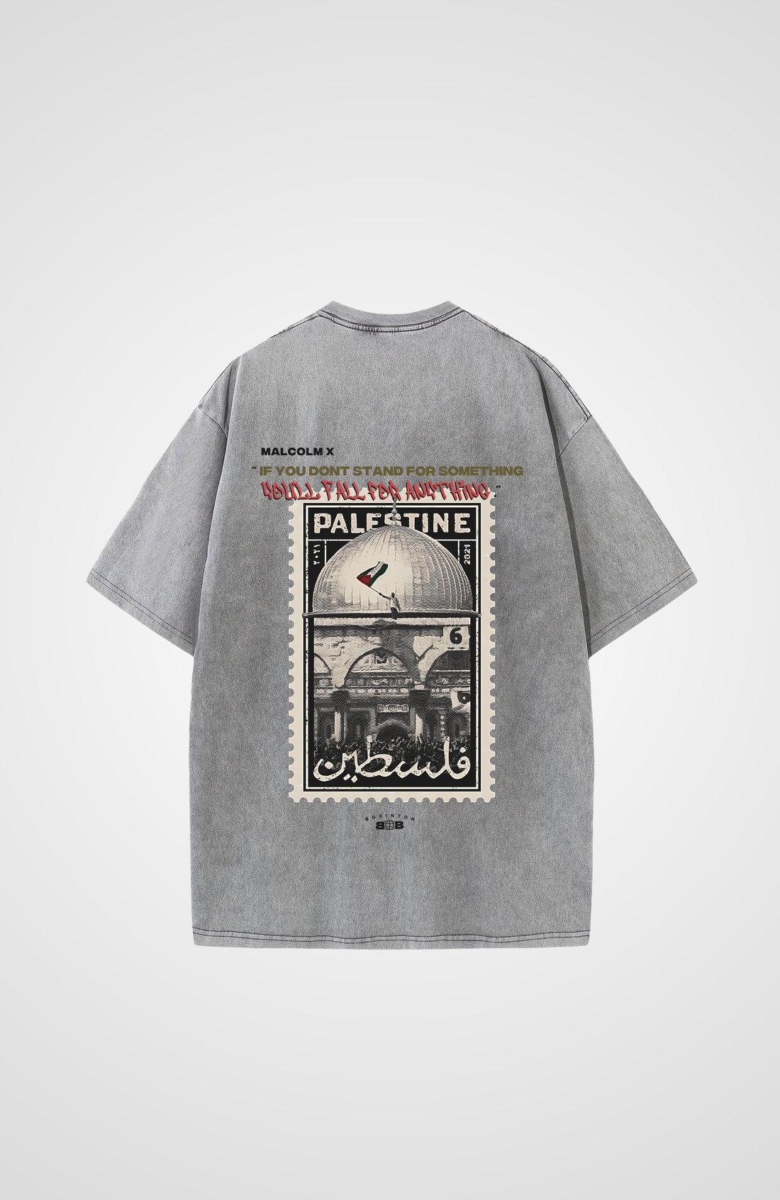STAND FOR PALESTINE Washed Oversized T-Shirt
