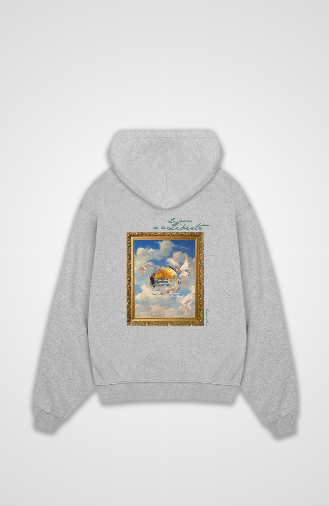 LA VOIX DE LA LIBERTE Oversized Zipper Hoodie