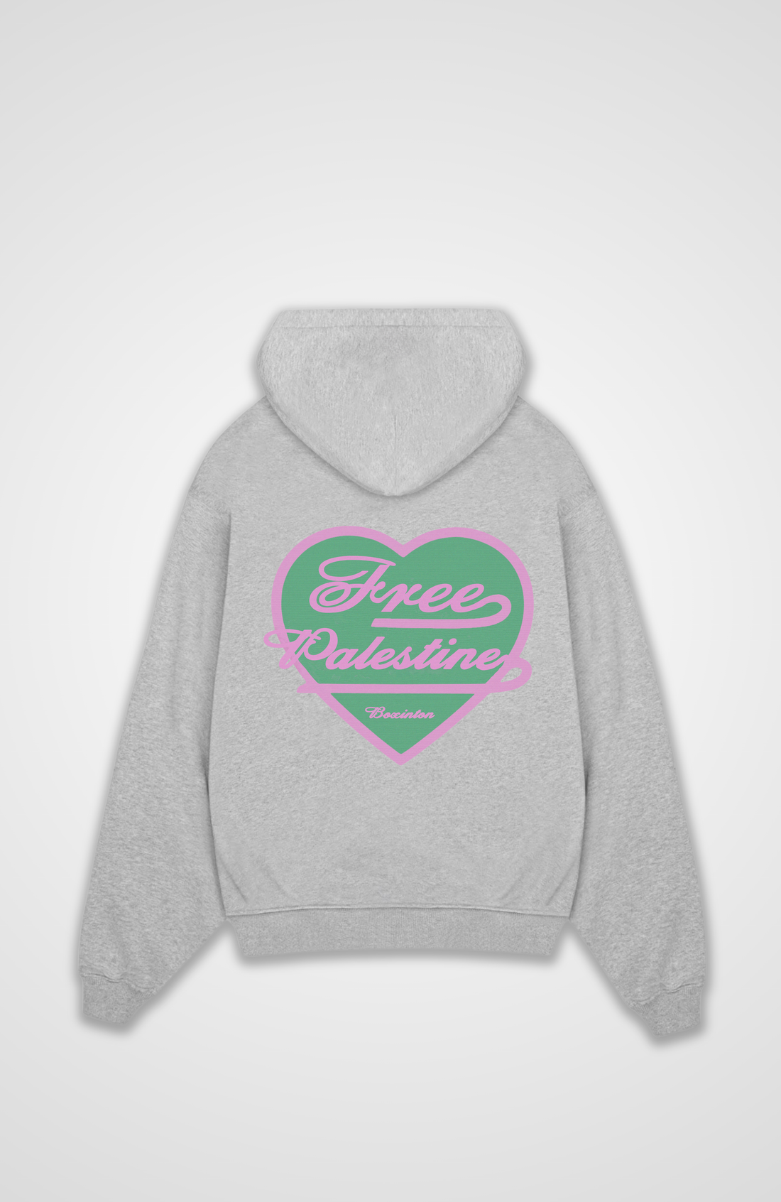 HEART MADE FREE PALESTINE Oversized Zipper Hoodie