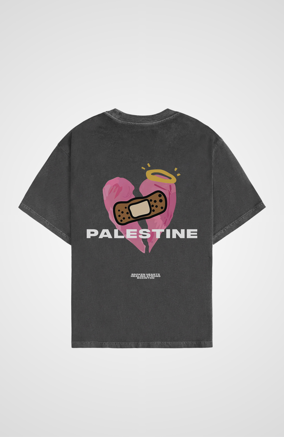 BROKEN HEARTS Washed Oversized T-Shirt