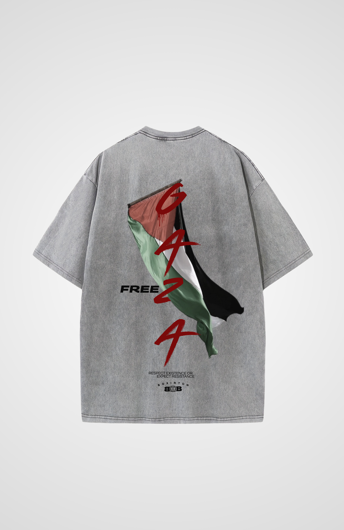 FREE GAZA Washed T-Oversized Shirt