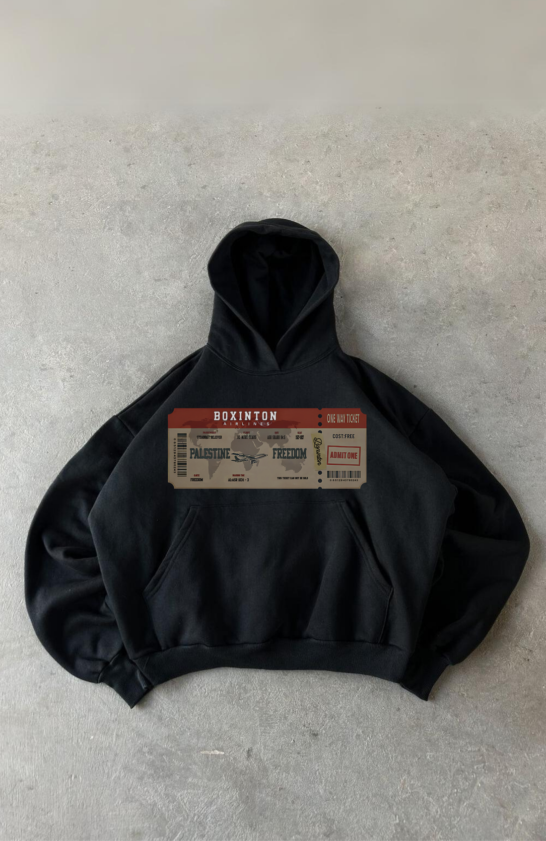 TICKET PALESTINE FREEDOM HOODIE