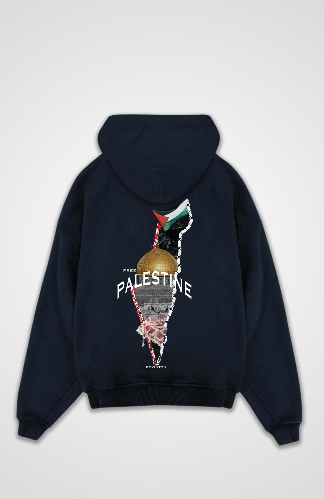 FREE PALESTINE Oversized Zipper Hoodie