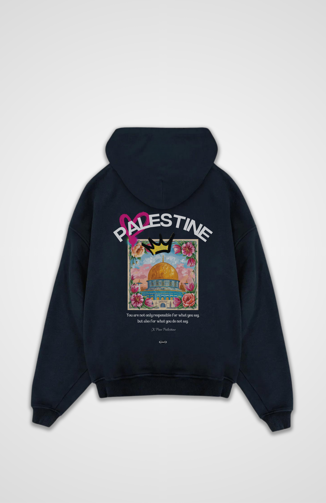 ART x PALESTINE Oversized Zipper Hoodie