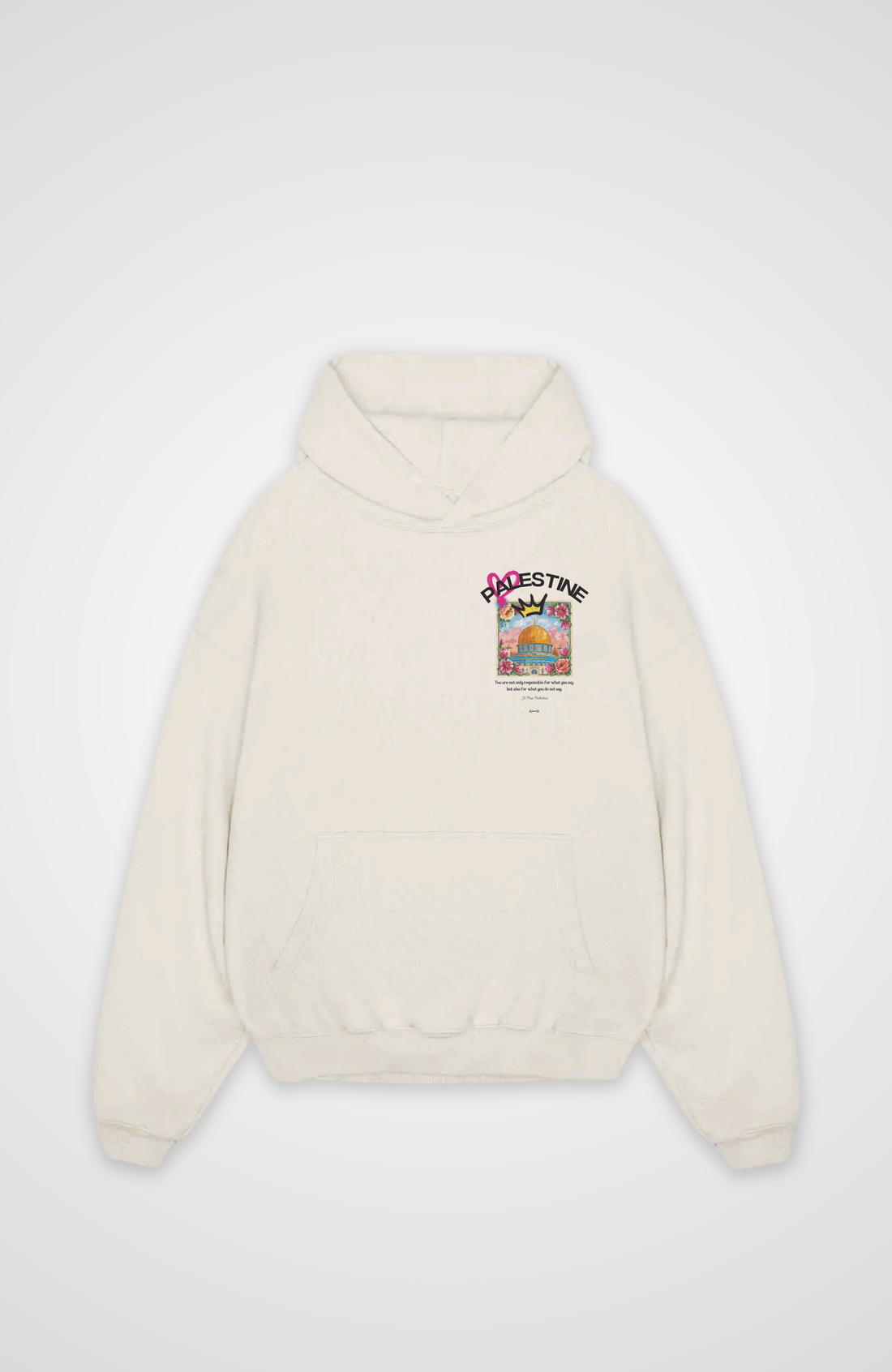 ART x PALESTINE oversized hoodie