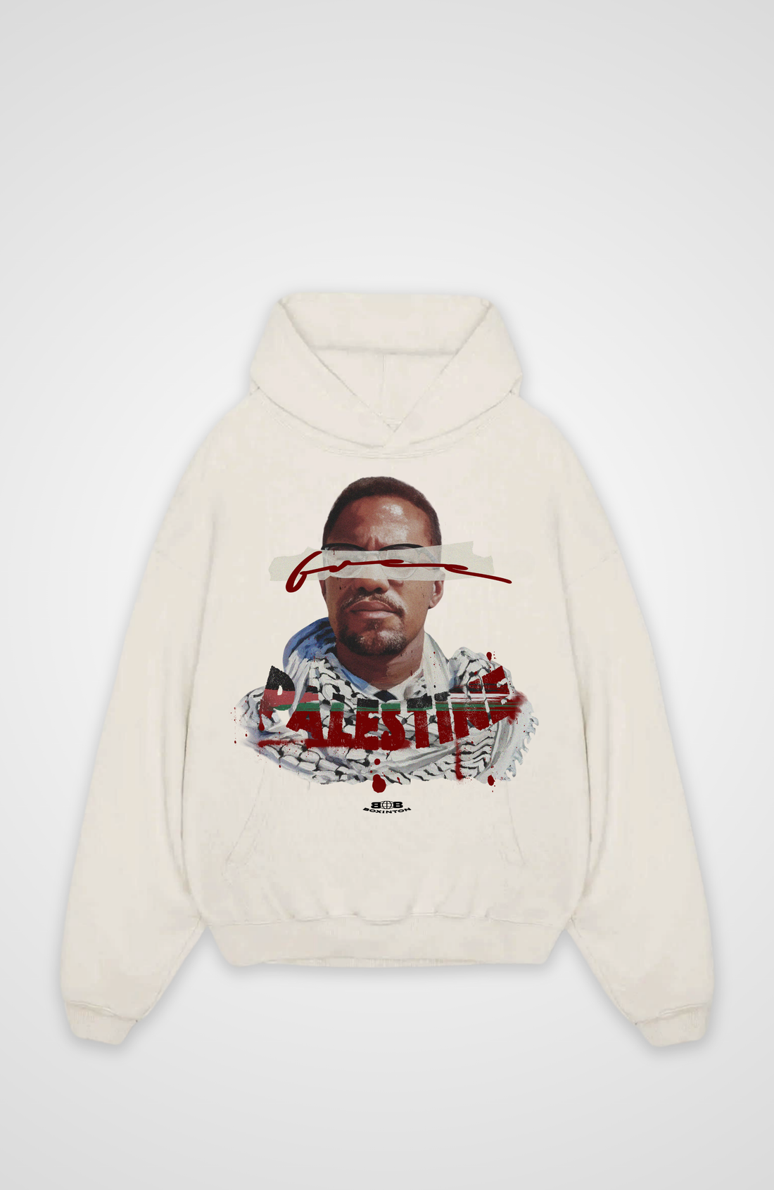 MALCOLM X PALESTINE Oversized Hoodie