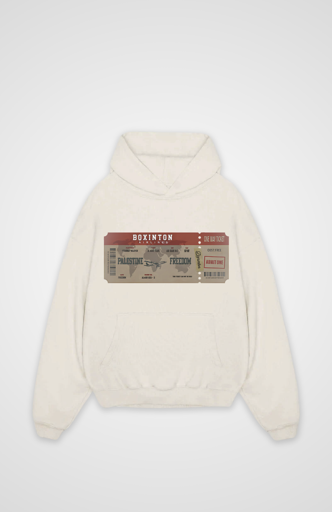 TICKET PALESTINE FREEDOM HOODIE