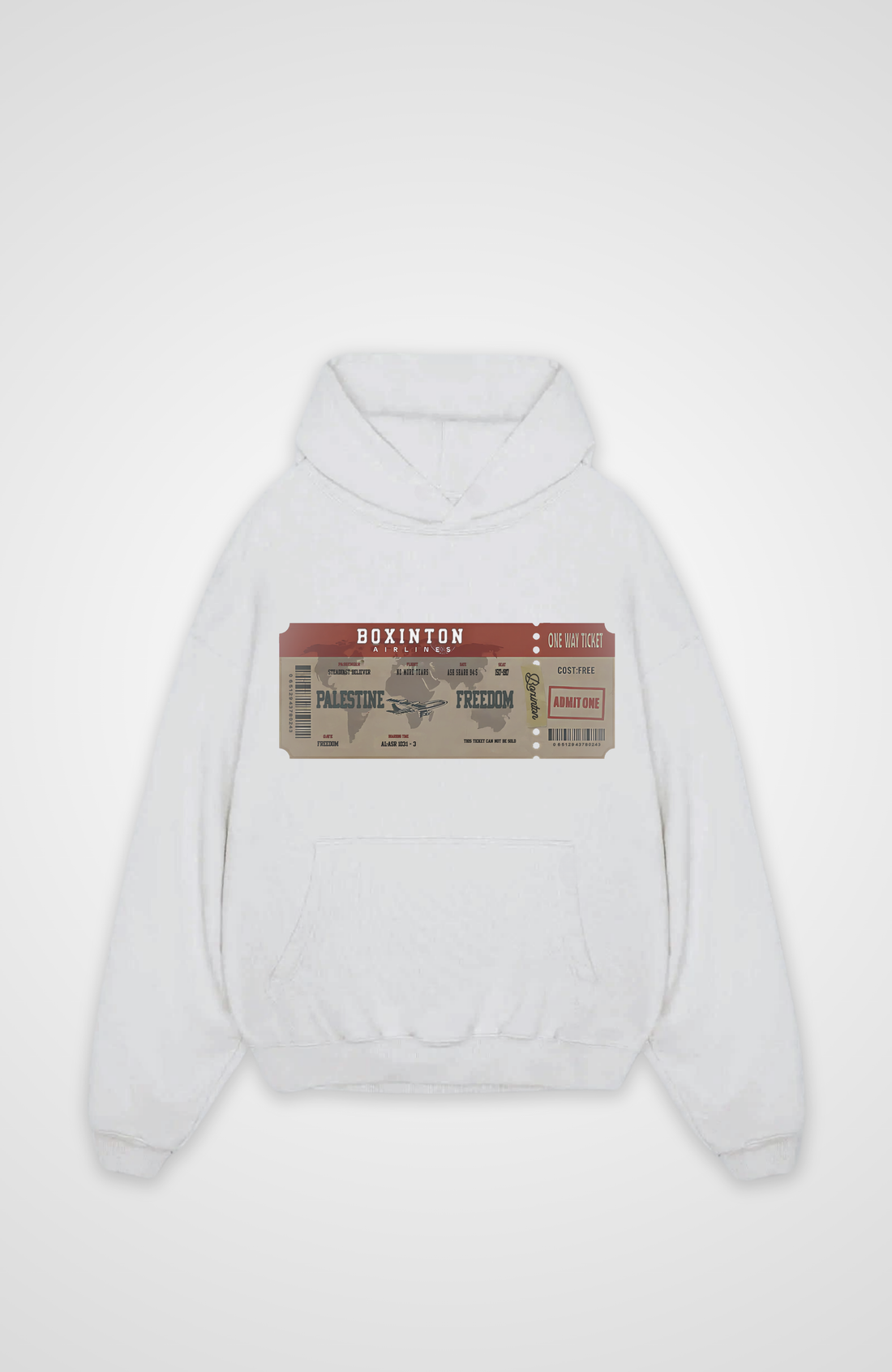 TICKET PALESTINE FREEDOM HOODIE