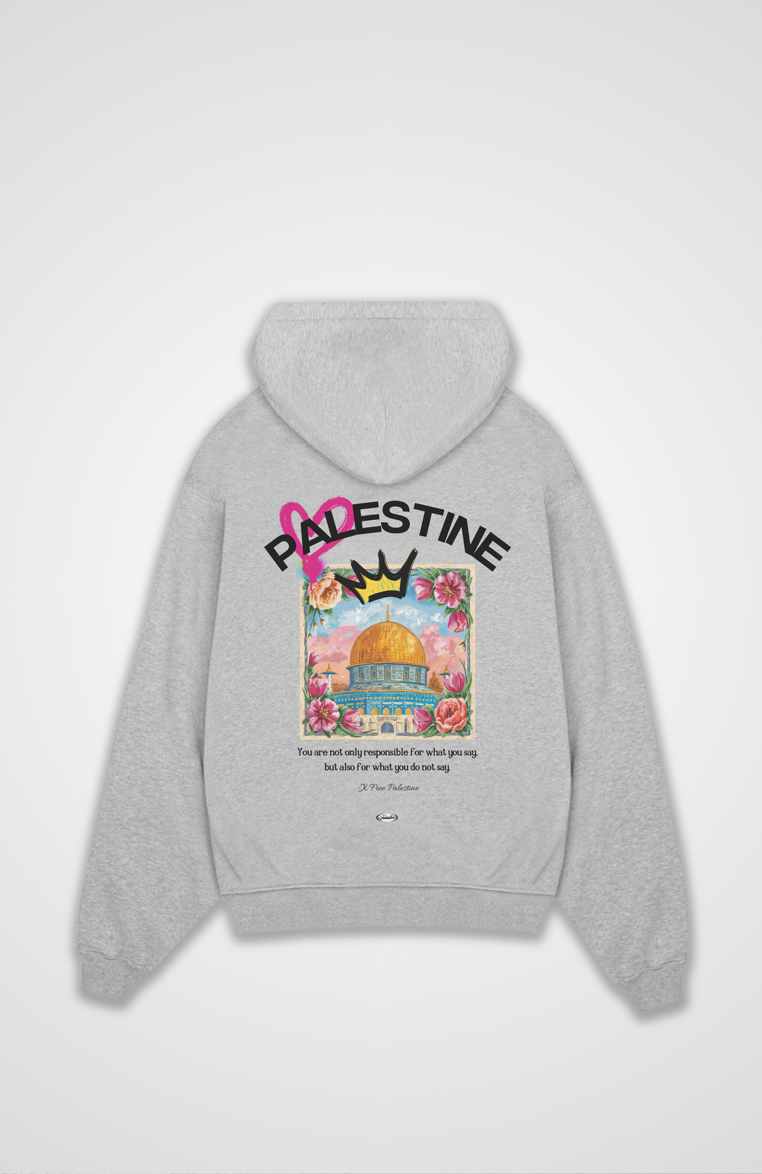 ART x PALESTINE Oversized Zipper Hoodie