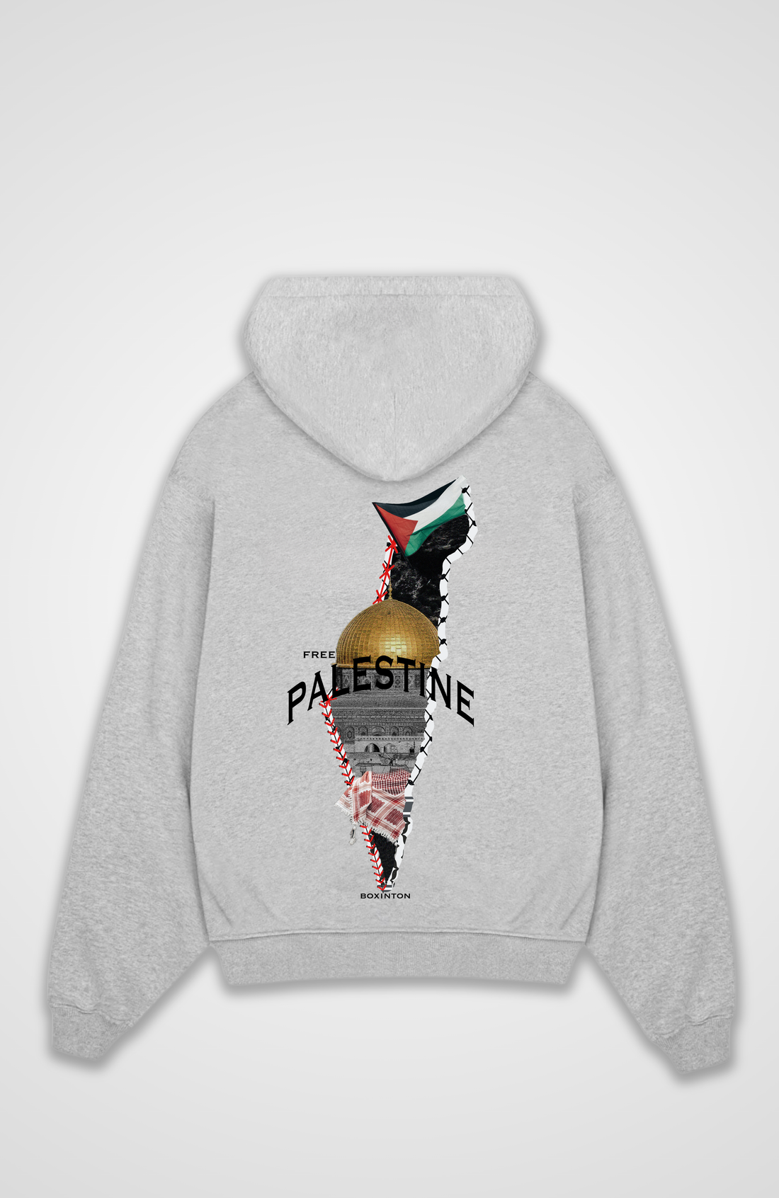 FREE PALESTINE Oversized Zipper Hoodie