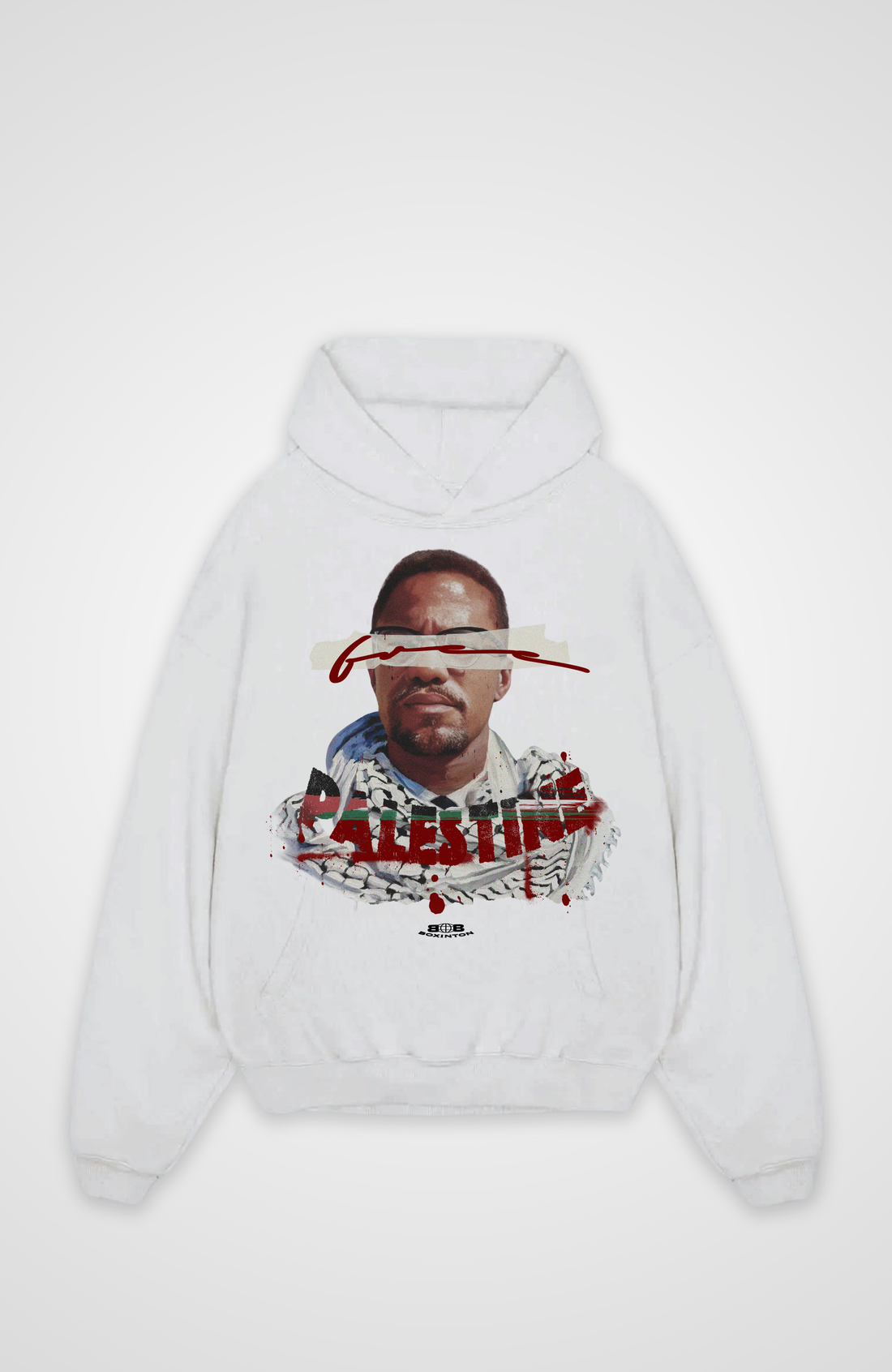 MALCOLM X PALESTINE Oversized Hoodie