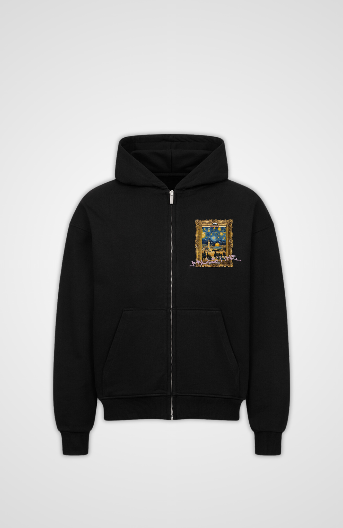 VAN GOGH X ART THAT MOVES Oversized Zipper Hoodie