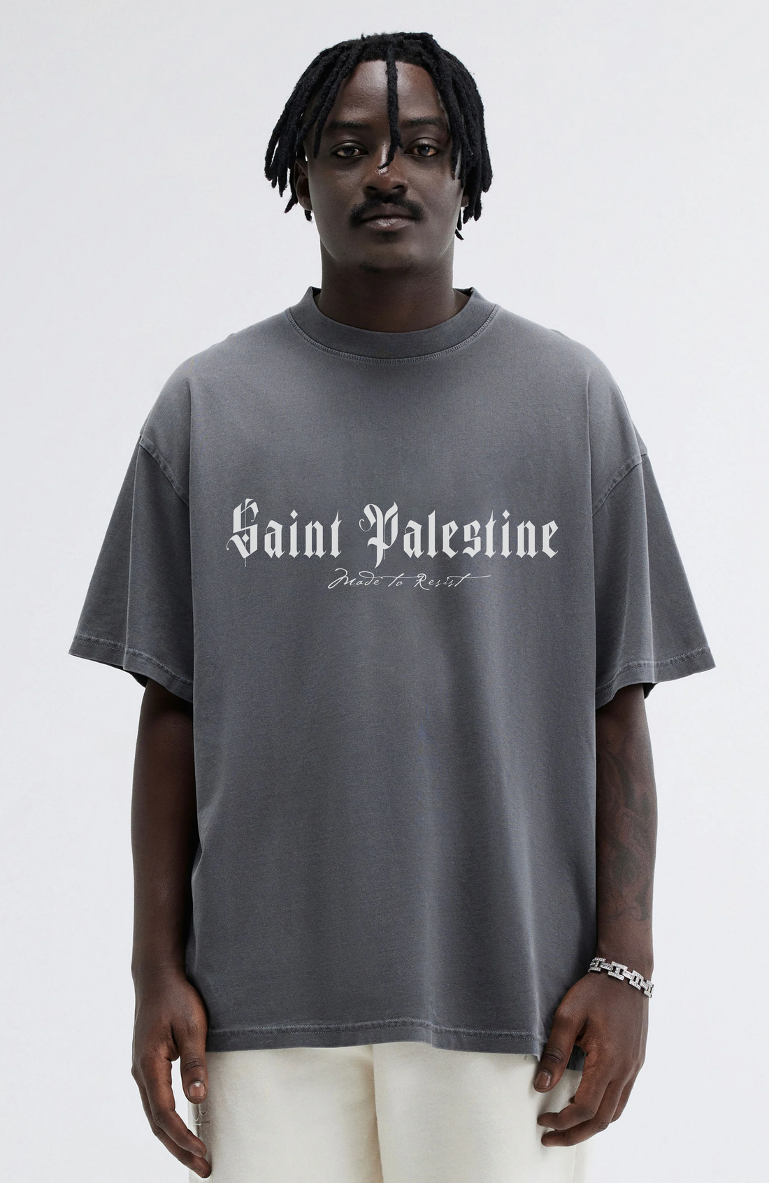 Saint Palestine Washed Oversized T-Shirt