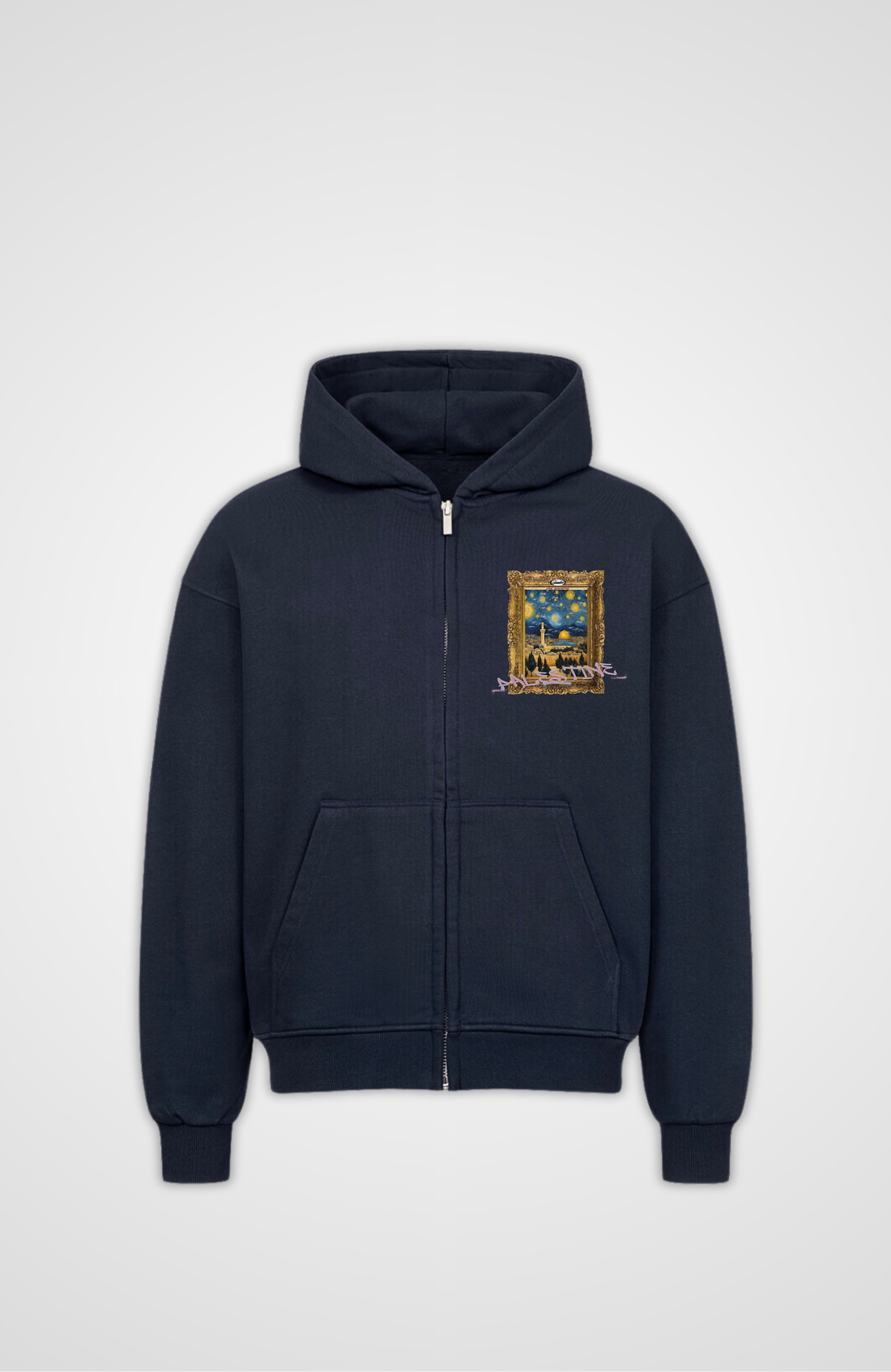 VAN GOGH X ART THAT MOVES Oversized Zipper Hoodie