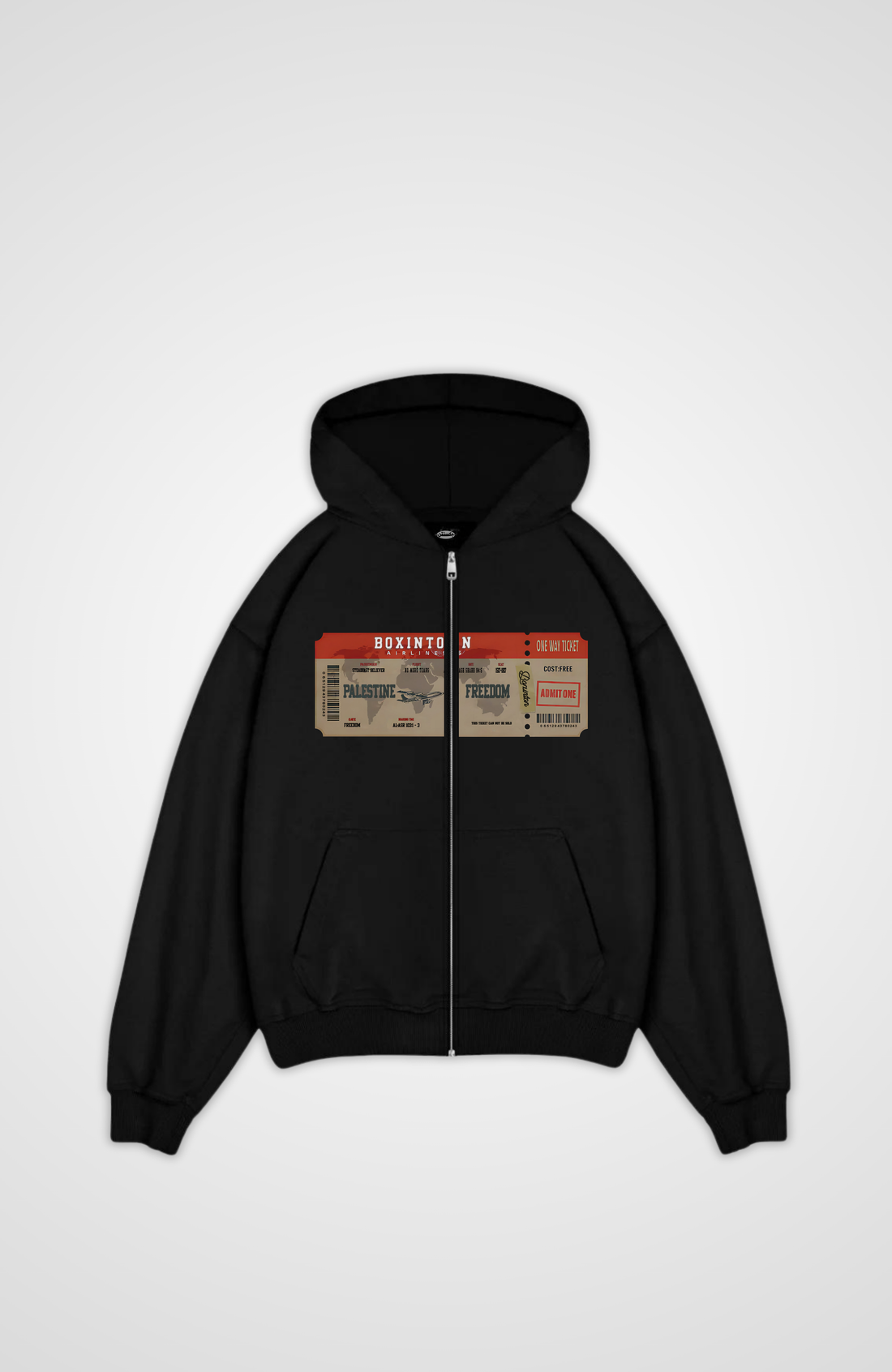 TICKET PALESTINE Zipper Hoodie