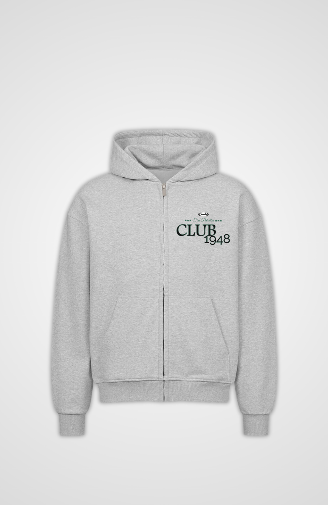 CLUB 1948 Oversized Zipper Hoodie