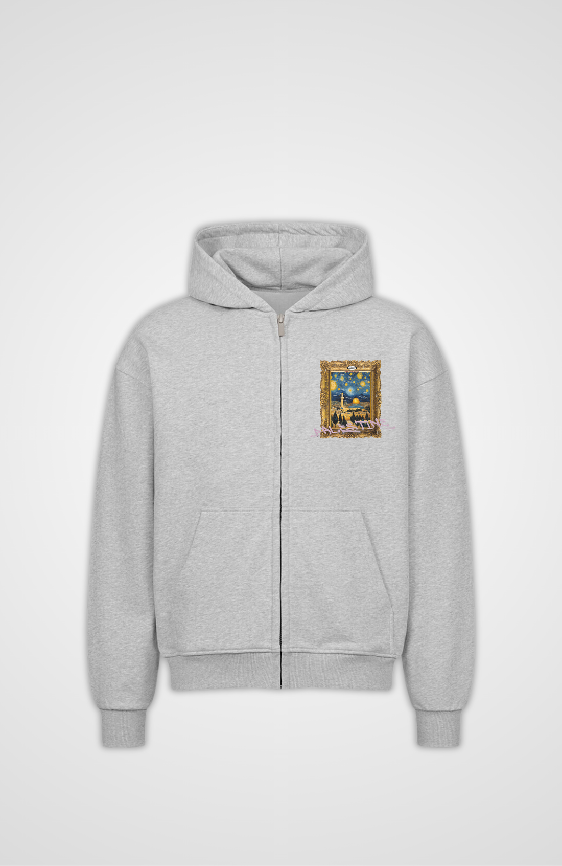 VAN GOGH X ART THAT MOVES Oversized Zipper Hoodie