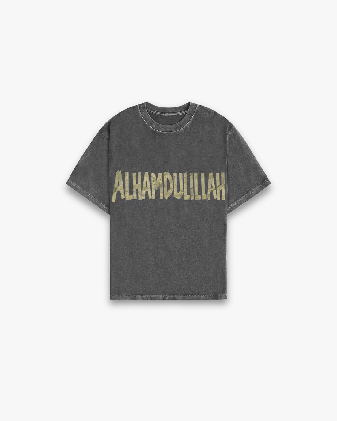 ALHAMDULILLAH TAPE WASHED BLACK TSHIRT
