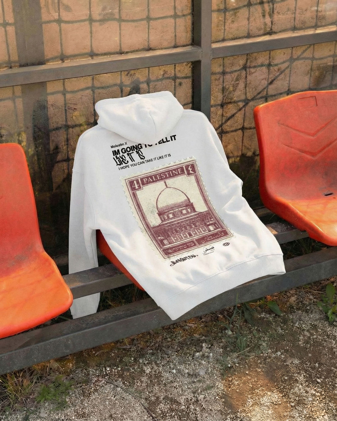 MALCOLM X PALESTINE sudadera con capucha extragrande