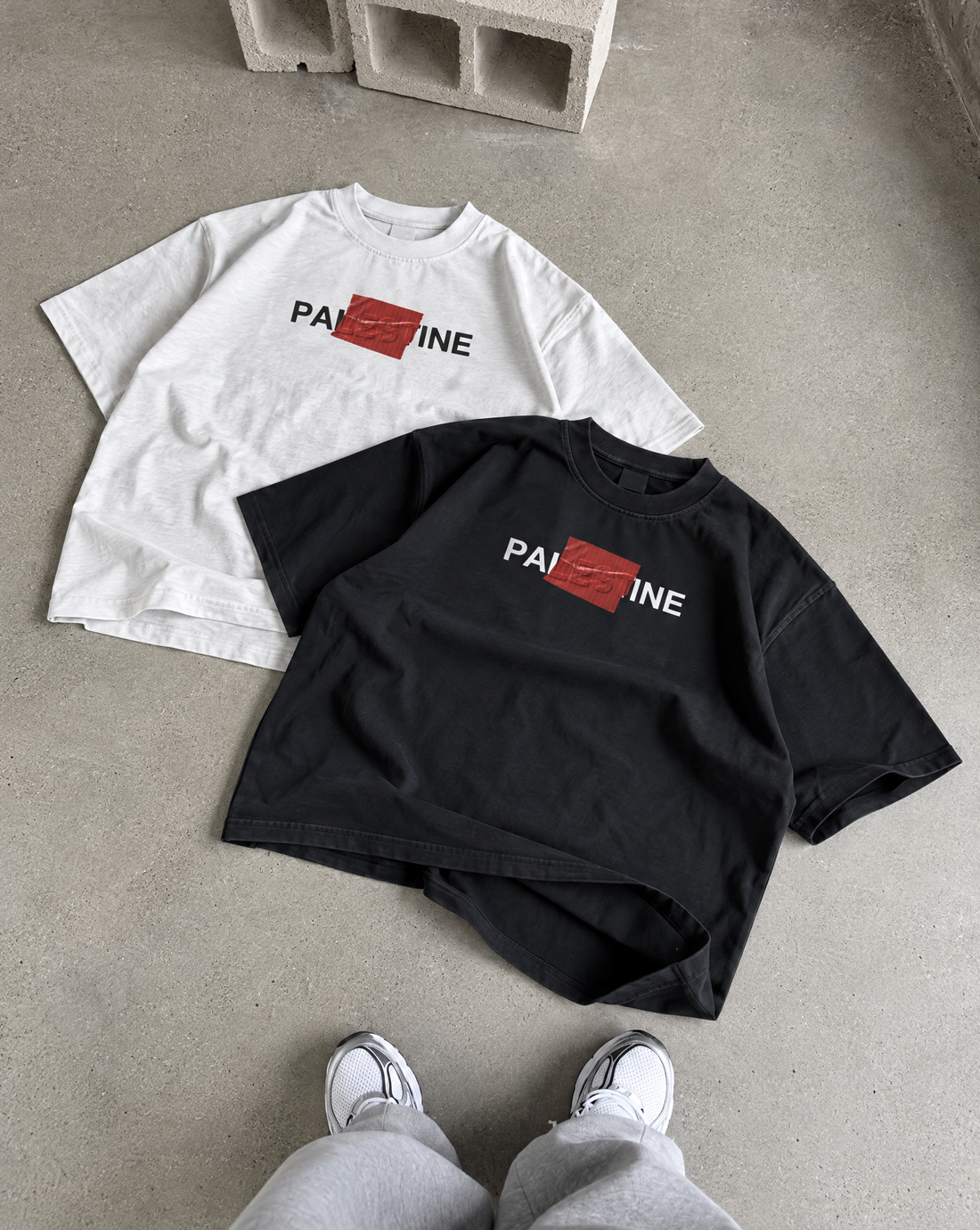 PALESTINE RED TAPE OVERSIZED SHIRT