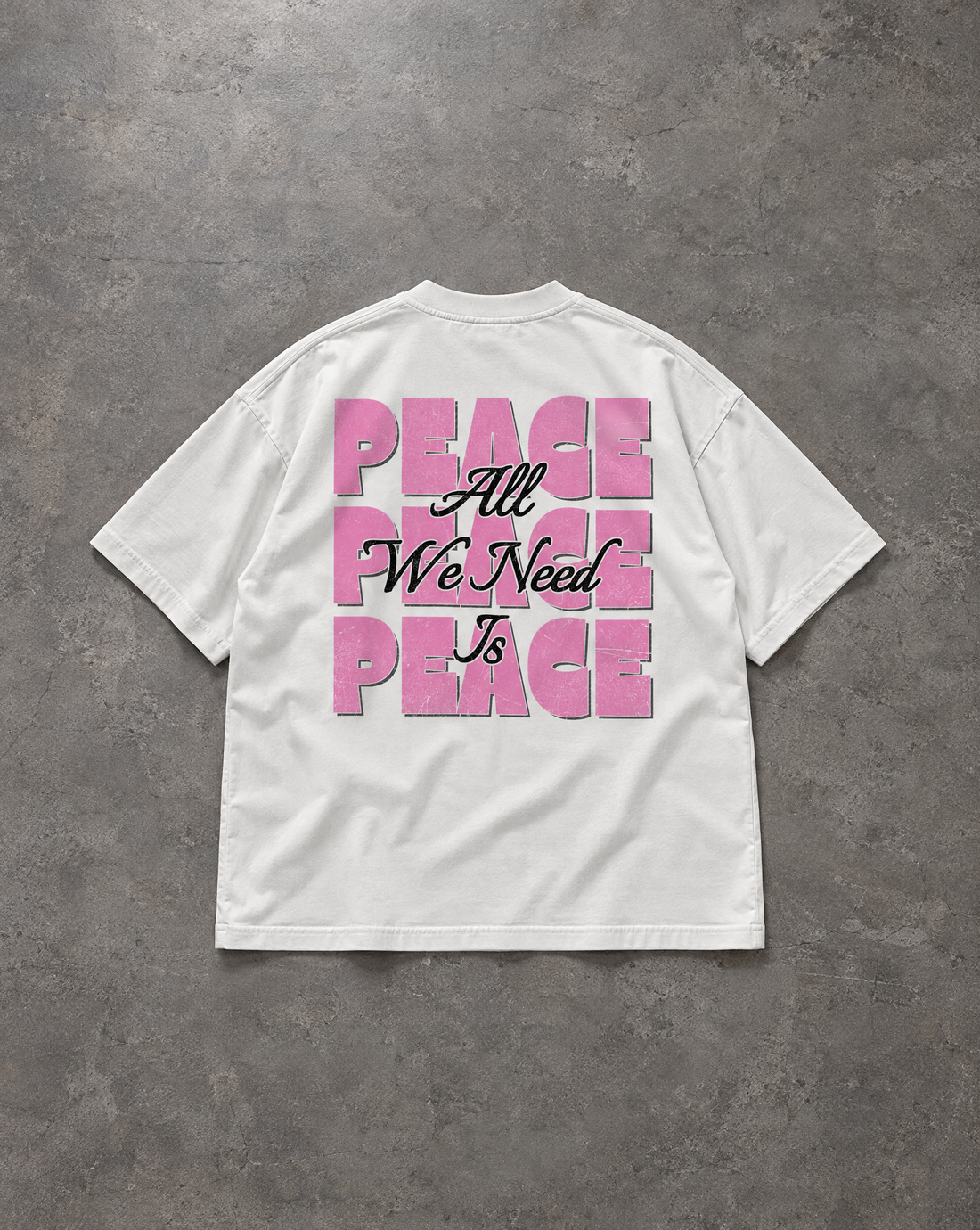 NEED PEACE PALESTINE OVERSIZED T-SHIRT