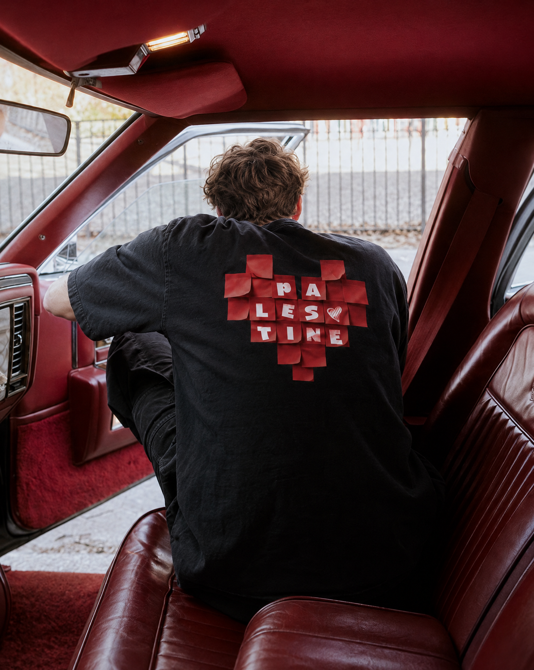 PALESTINE HEART OVERSIZED T-SHIRT