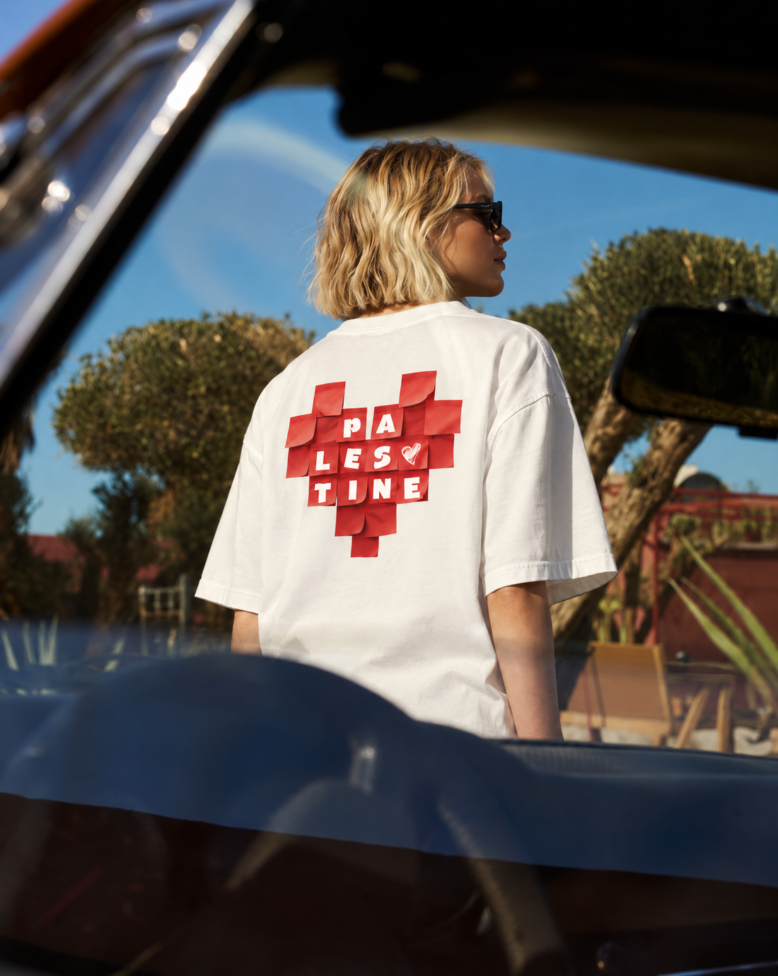PALESTINE HEART OVERSIZED T-SHIRT