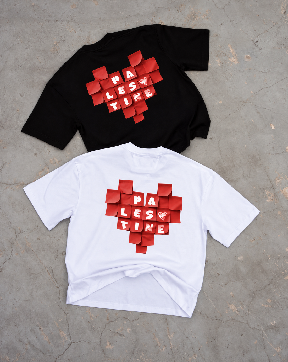 PALESTINE HEART OVERSIZED T-SHIRT