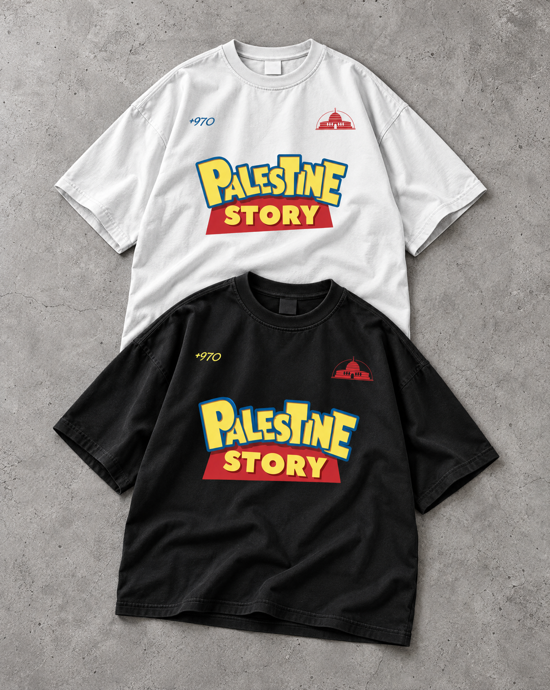 PALESTINE STORY OVERSIZED T-SHIRT