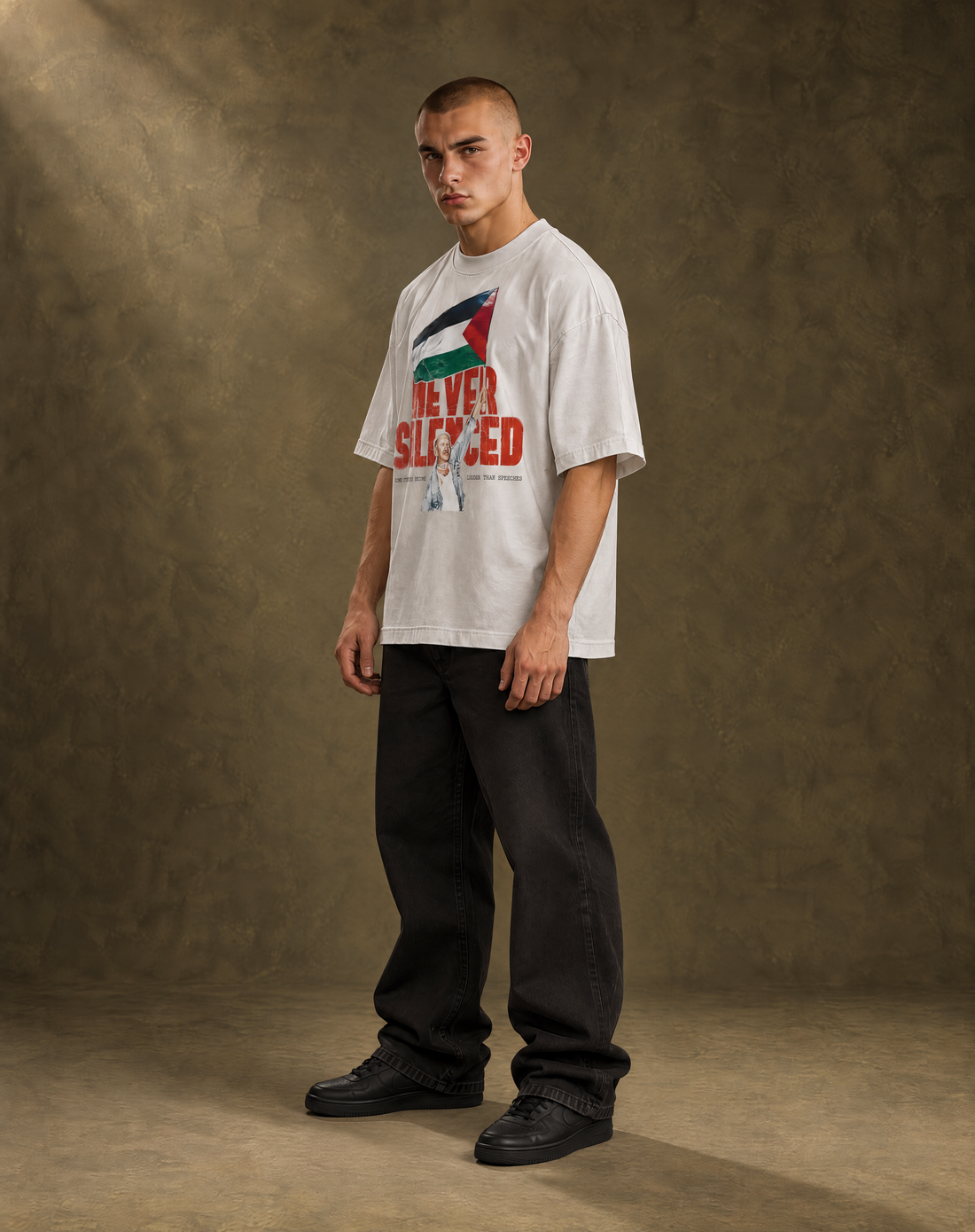 MACKELMORE NEVER SILENCED OVERSIZE SHIRT