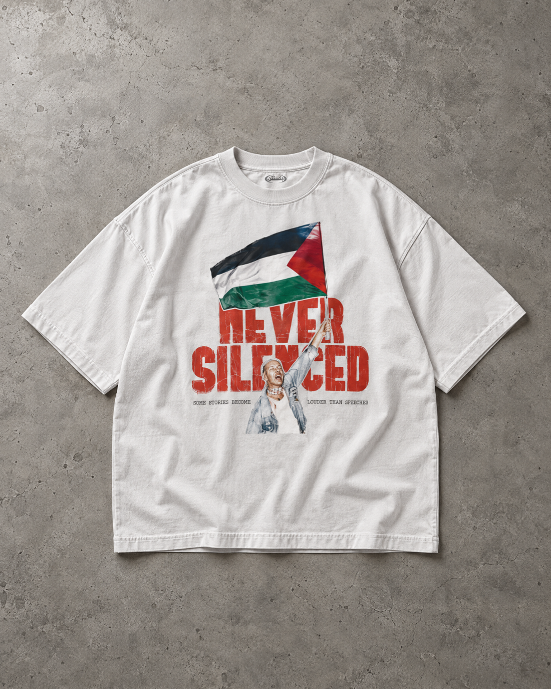 MACKELMORE NEVER SILENCED OVERSIZE SHIRT