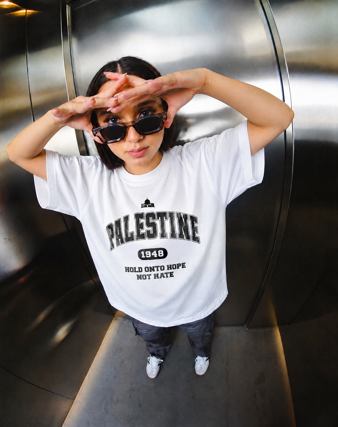 PALESTINE 1948 COLLEGIATE OVERSIZED SHIRT